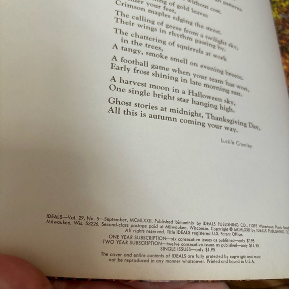 Ideals Magazine Autumn 1972 - Picture 4 of 7